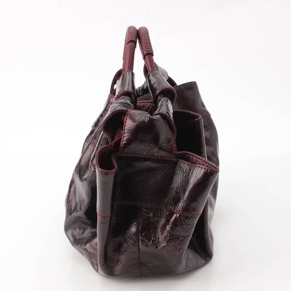 Loewe Purple Nappa Patent Vernis Anagram Handbag Aire